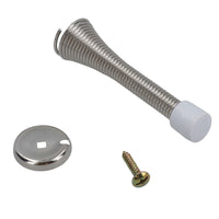 Spring Door Stops Stopper Buffer Skirting Protection Wall Mounted With Fastener