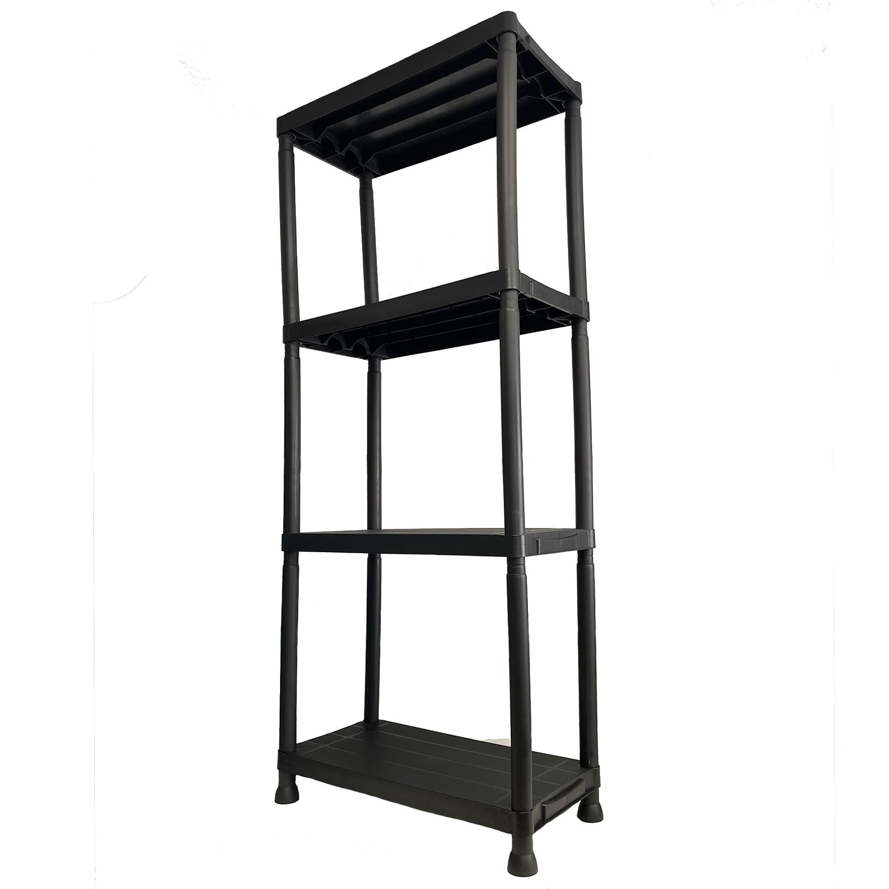 Heavy Duty 4 Tier Plastic Shelving Shelf Unit Home Office Storage 131 x 61 x 30cm