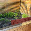 Brick Terracotta Effect Garden Lawn Edging Border Bordering Separator Plastic