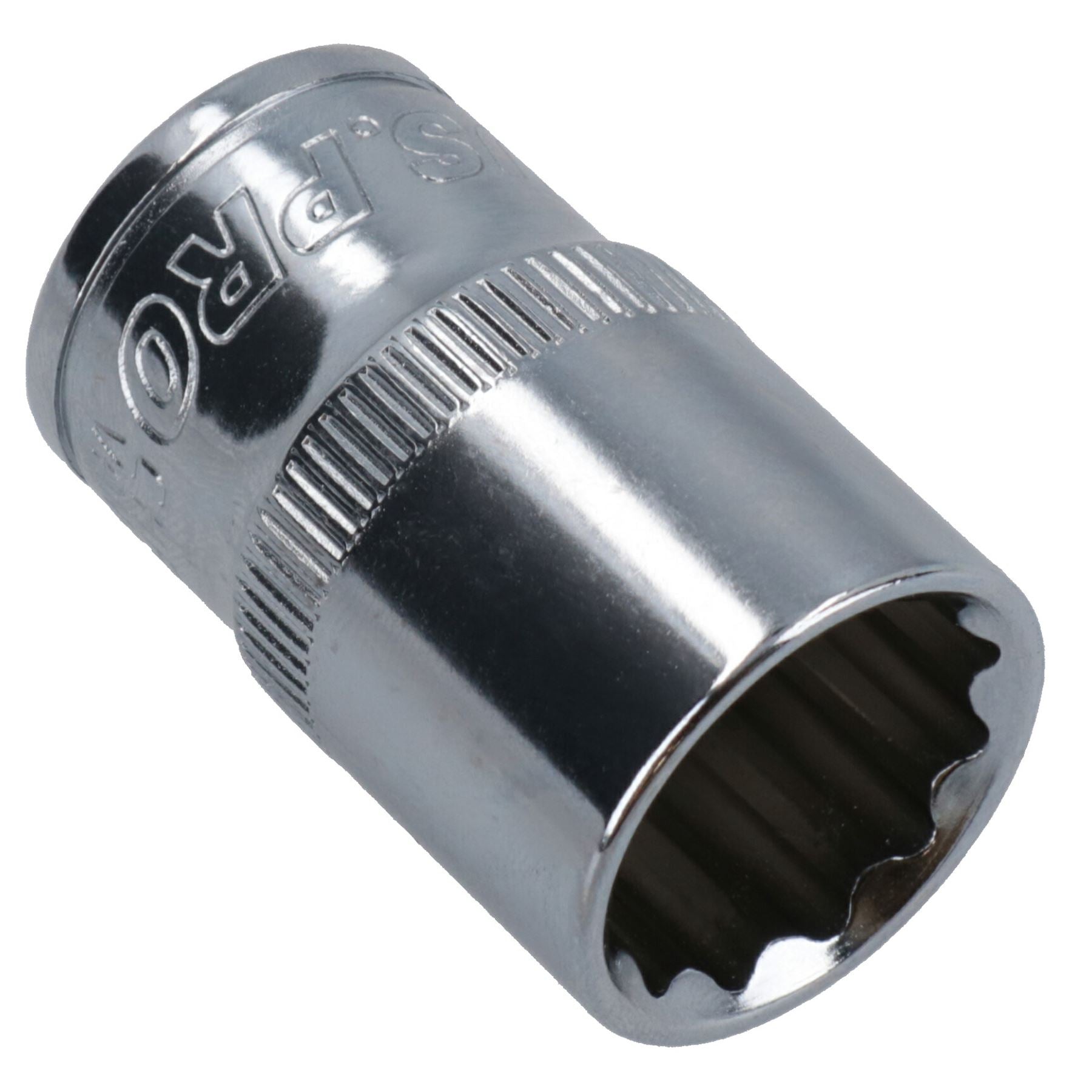 1/2in Drive Shallow Metric MM Socket 12 Sided Bi-Hex with Knurled Ring