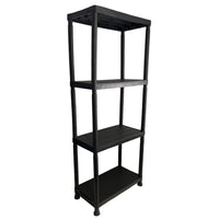 Heavy Duty 4 Tier Plastic Shelving Shelf Unit Home Office Storage 131 x 61 x 30cm