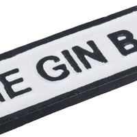 The Gin Bar Cast Iron Sign Plaque Wall Door Fence Gate Post House Cocktail Pub