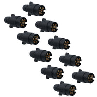 12N 7 Pin Plug Plastic Car Trailer Caravan Electrical Wiring Lights Connector