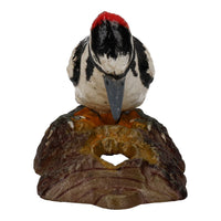 Woodpecker Bird Door Knocker Bell Ringer Striker Cast Iron Chain Wood Picidae