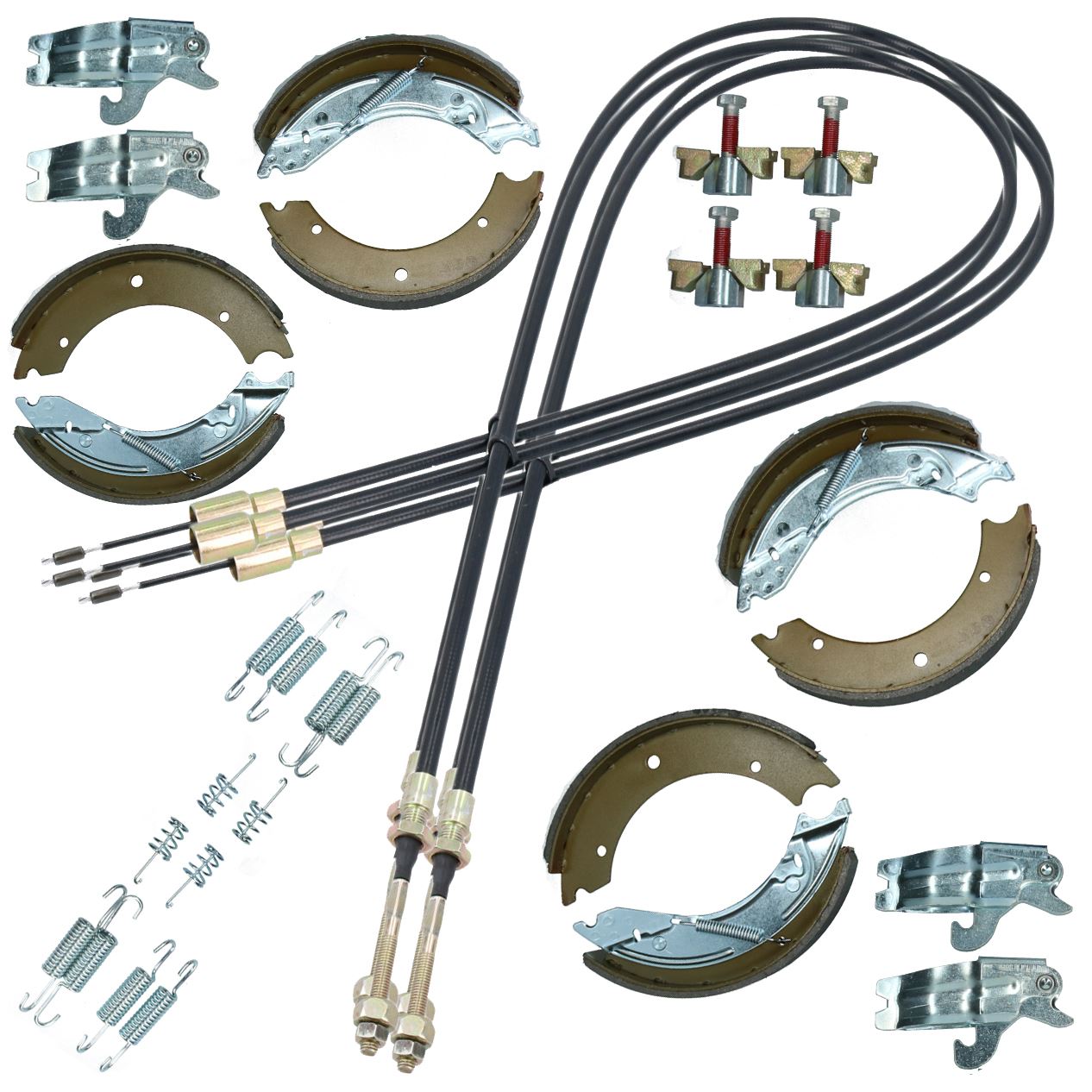 Brake Shoe & Cable Full Kit for Ifor Williams 10ft 12ft Livestock Trailer TA510 3500kg