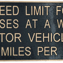 Speed Limit For Horses Cast Iron Sign Plaque Door Wall House Gate Motor Vehicle