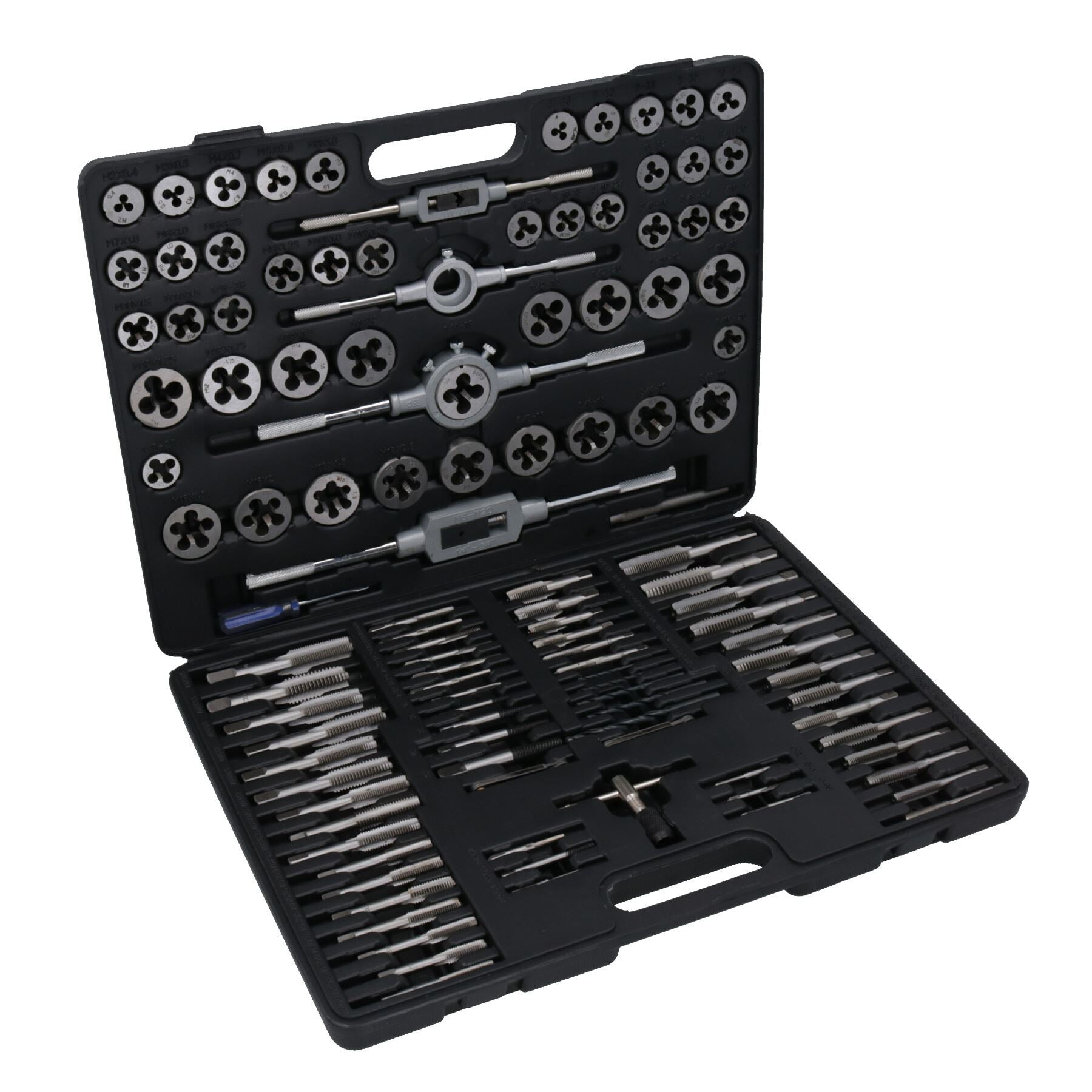 115pc Metric MM + Imperial UNF UNC Pipe Thread Tap and Die Rethreader Set