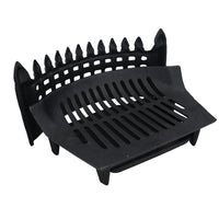 16" Fire Grate Front, Grate, Ashpan & Handle Fireplace Cast Iron Log Coal Saver