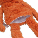 Plush Squeaky Crinkle Unstuffed Fox Calming Pet Toy With Belly Compartment