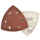 Hook And Loop Sanding Abrasive Discs Pads 90mm Triangular Disc 100 PK 40 Grit