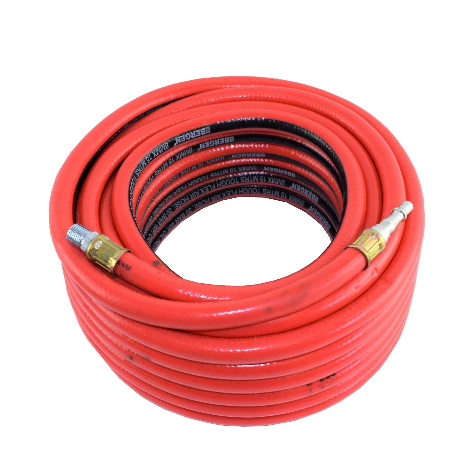 15M / 50ft Air Hose 8mm Internal Diameter Compressor Airline Soft Rubber