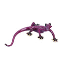 Purple Speckled Gecko Lizard Resin Wall Shed Sculpture Decor Statue Full Set