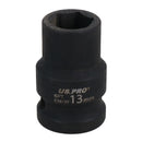 Metric Shallow Impact Impacted European Style Socket 1/2" Drive 6 Sided