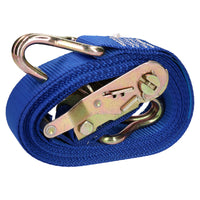 Blue Ratchet Strap Tie Down Trailer 5m Hook Cargo Strap 750kg Lashing SM012