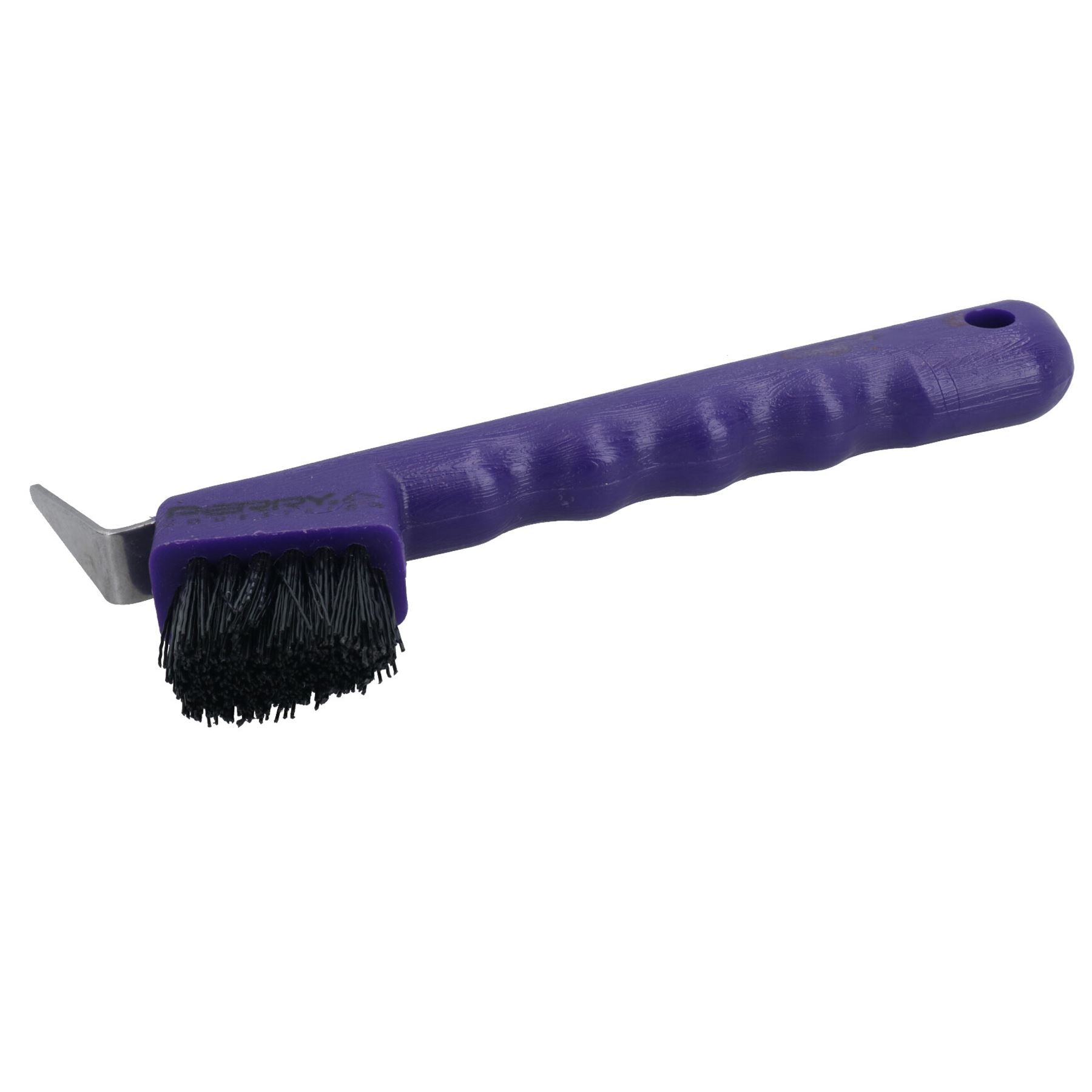 Durable Purple Horse Hoof Pick & Brush with Wave Grip Handle Stable Accessory