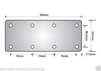 750KG Mounting Plate (Pair) 8 Hole Suspension Unit Welding Weld On Plate