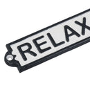 Relax Area Cast Iron Sign Plaque Door Wall House Fence Gate Garden Hotel Shop