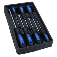 7pc Screwdrivers Set Flat Headed + Phillips With Cushioned Grip magnetic Tips