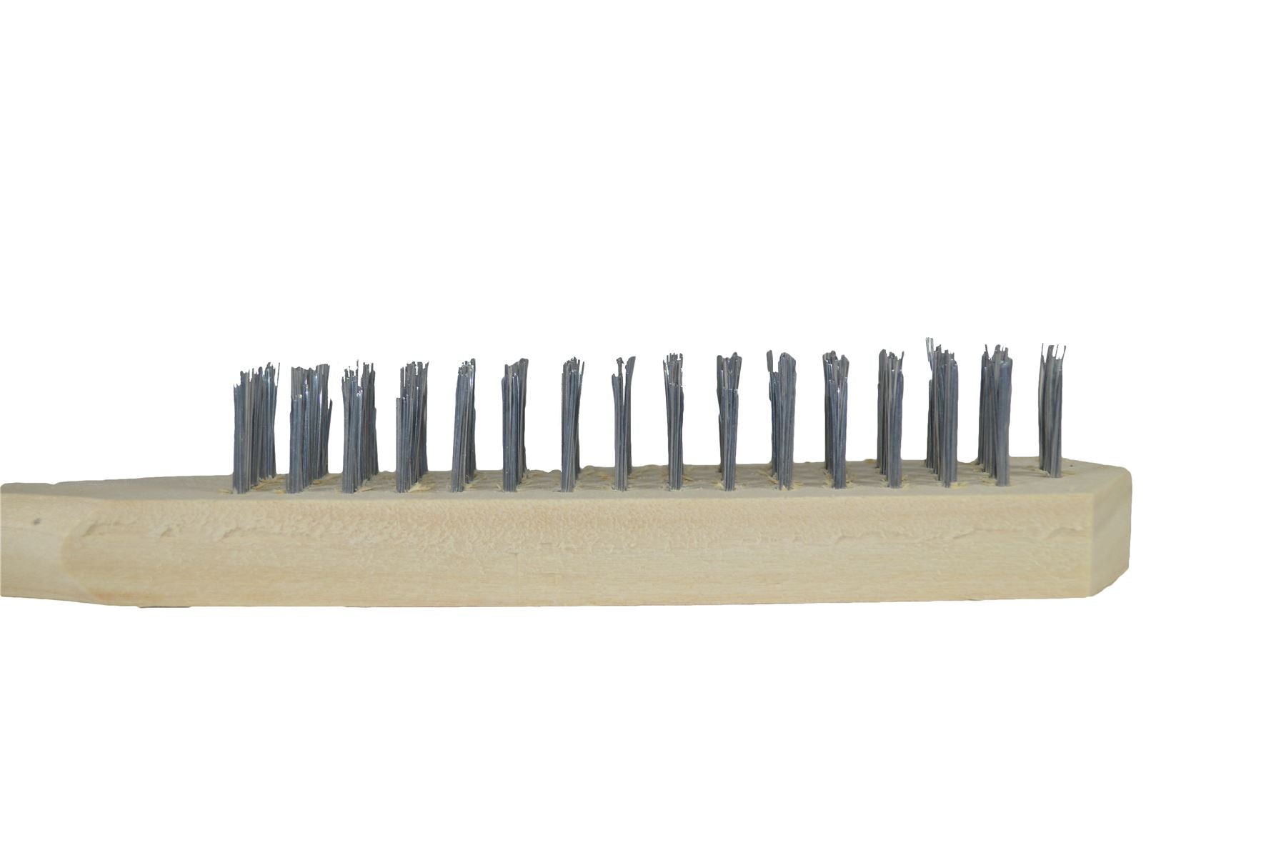 Wire Cleaning Brush 4 Rows Of Steel Wire Bristles With Wooden Handle 10 Pack