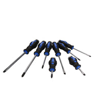 8pc Go Through Screwdriver Set Flat Bladed Headed Phillips Screws