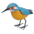 Hand Painted Metal Kingfisher Garden Ornament Sculpture Gift 8.5x12x20cm