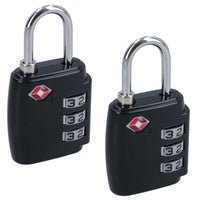 TSA Luggage Padlock Travel Lock 3 Digit Combination for Suitcases Black