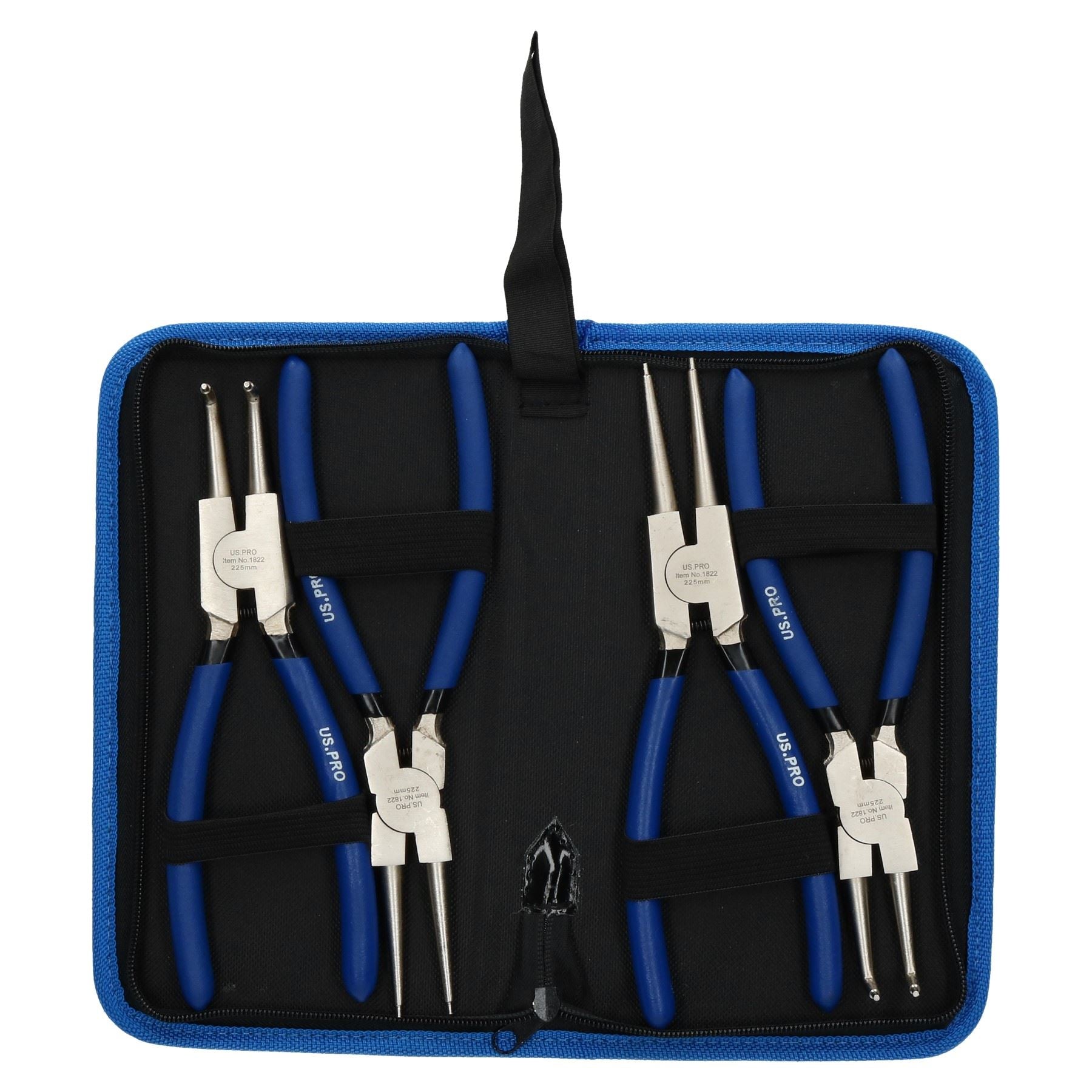 4pc 9" circlip plier pliers set in a carry case internal / external AT429