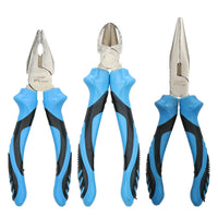 6" / 150mm Plier Set Combination Straight Long Nose Diagonal Side Cutter Mixed Set