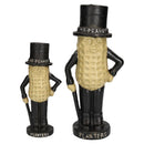 Large & Small Mr. Peanut Money Box Bank Jar Planters Mascot Cast Iron Statue