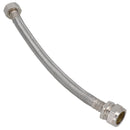 Flexible Compression Tap Connector 22mm x 3/4in 300mm Braided Stainless Steel