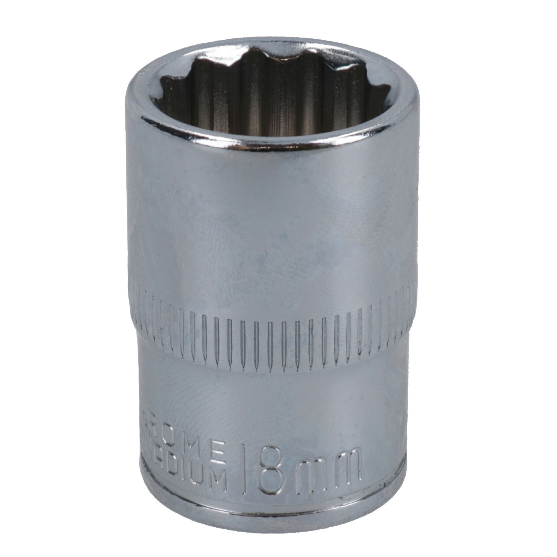 1/2in Drive Shallow Metric MM Socket 12 Sided Bi-Hex with Knurled Ring