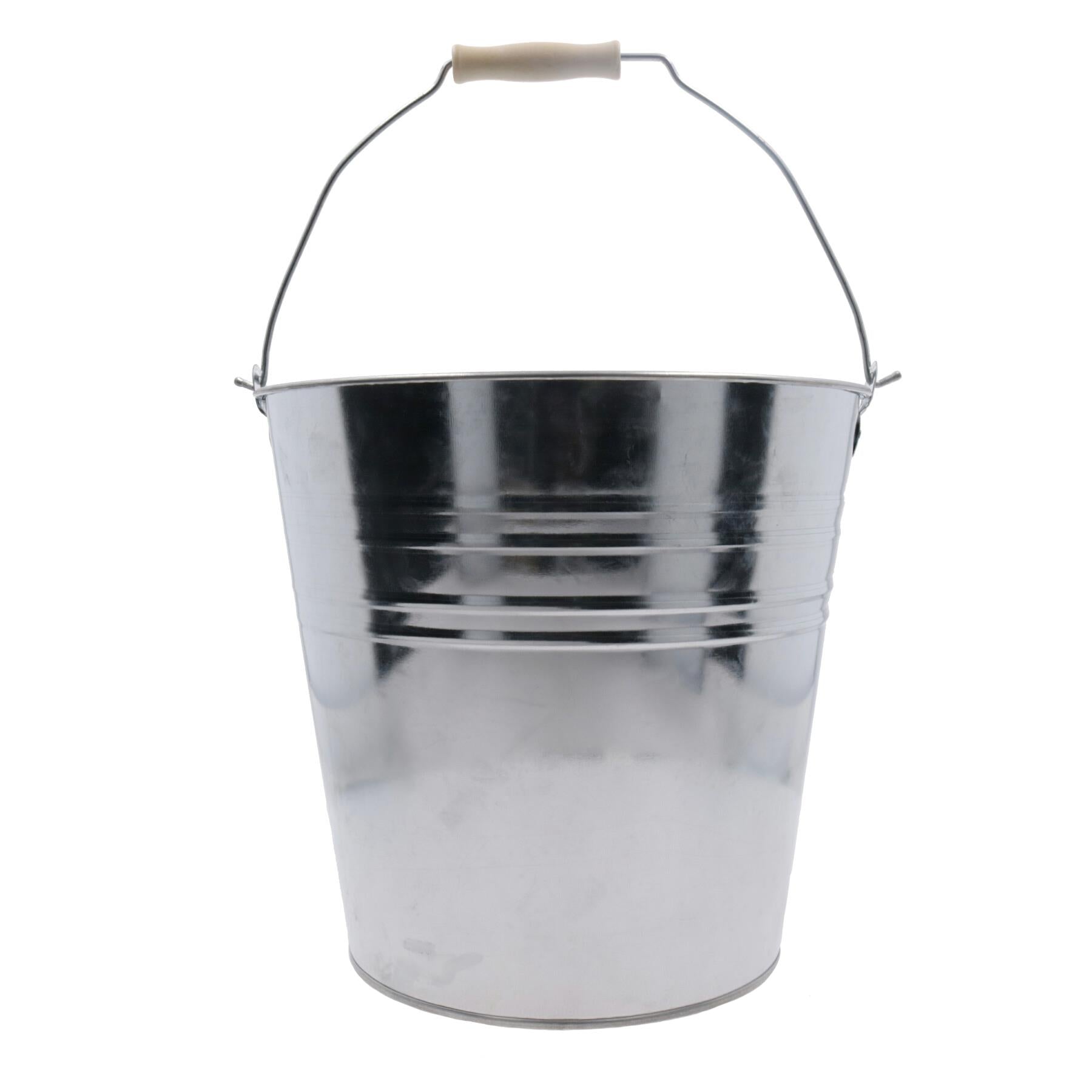 10L Galvanised Steel Metal Bucket Pail Water Coal Fire Greenhouse Garden Plants