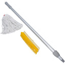 Boat Hook Broom Brush Mop Yacht Cleaning Wash Kit Telescopic Extending 197cm