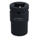 1" Drive Double Deep MM Impact Impacted Socket 6 Sided Single Hex