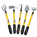 Telescopic Garden Tools Rake, Fork, Weeder, Shovel & Hoe 25” - 37” Gardening