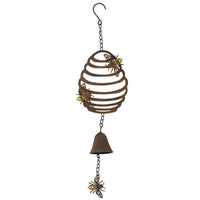 Beehive Wind Chime Bee Bell Hanging Garden Yard Ornament Decor Metal Wasp