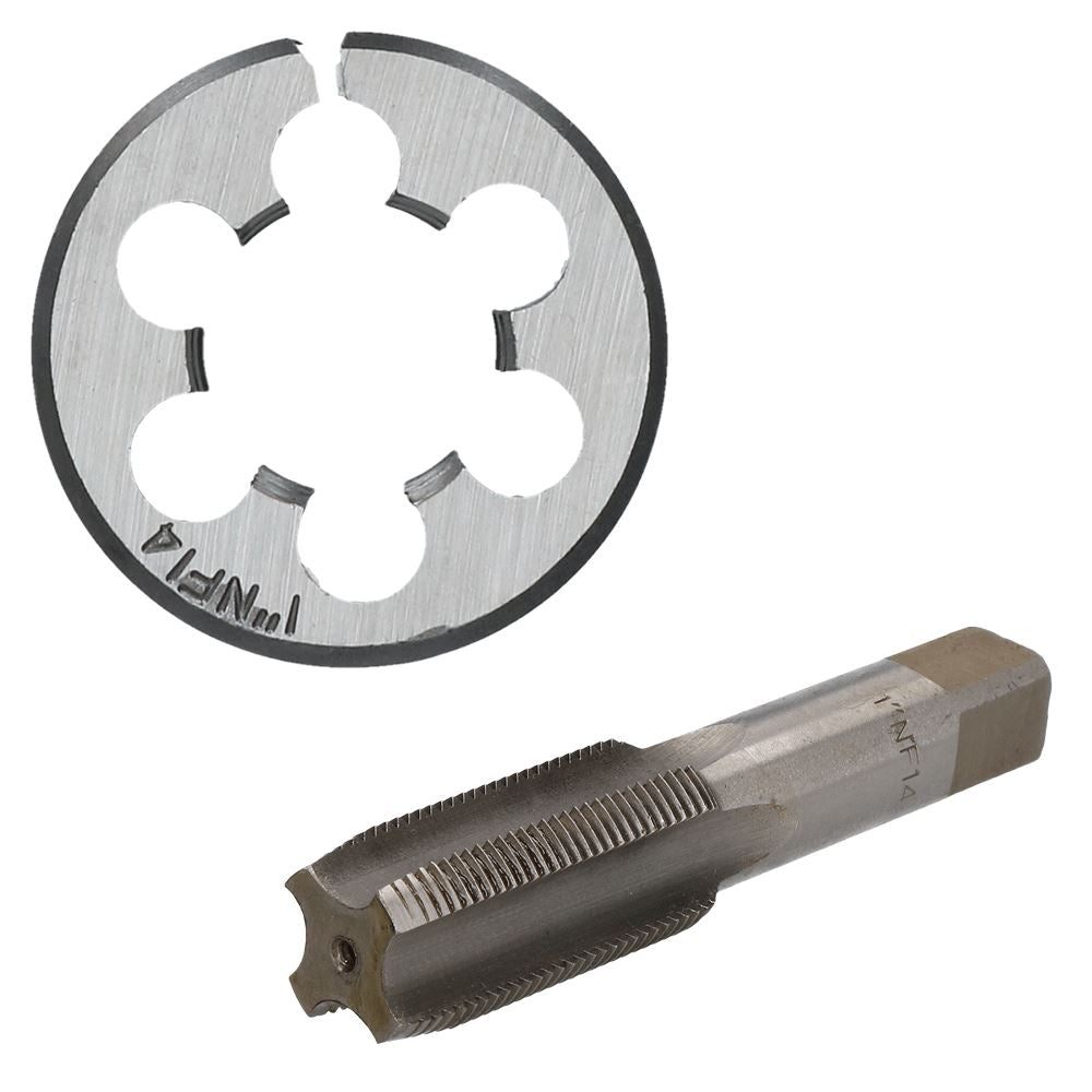 3/4" - 1" UNF Tap & Die Tungsten Steel Taper and 50mm Split Die