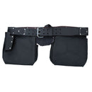 Double Leather Toll Belt Roll Pouch Holder with Adjustable Belt Buckle 11 Pocket