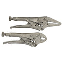 2pc Mini Locking Pliers Set Long and Round Nose Vice Grips Holders Clamps