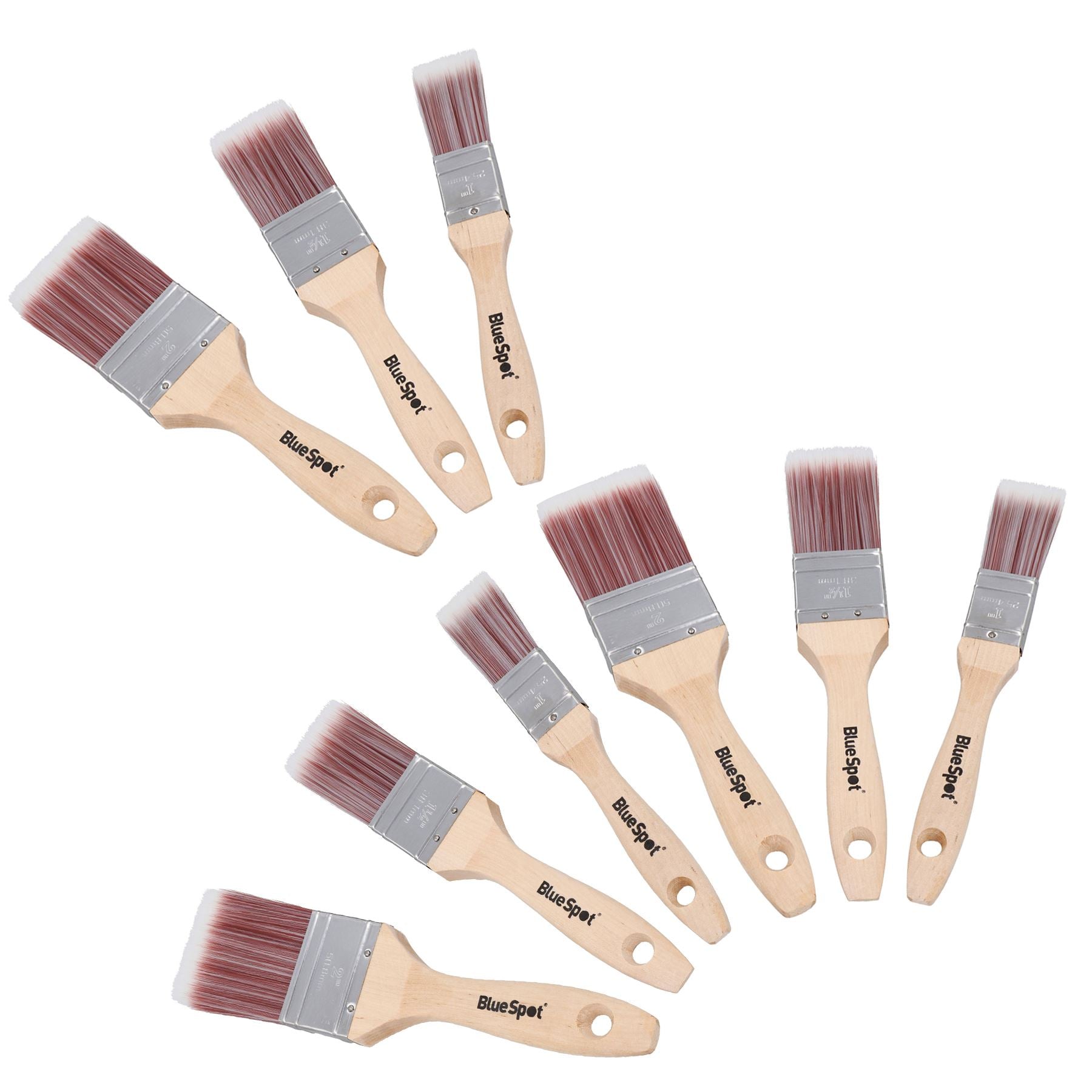 Paint Brush Painting + Decorating Synthetic Brushes Wooden Handle 1” – 2”