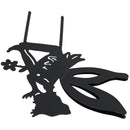 Set of 4 Small Black Fairy Silhouettes With Stake Garden Deco Ornament