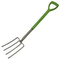 Stainless Steel Digging Fork Gardening 4 Prongs Planting Farming Landscaping