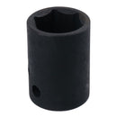 3/8in Drive Shallow Stubby Metric Impacted Impact Socket 6 Sided Single Hex