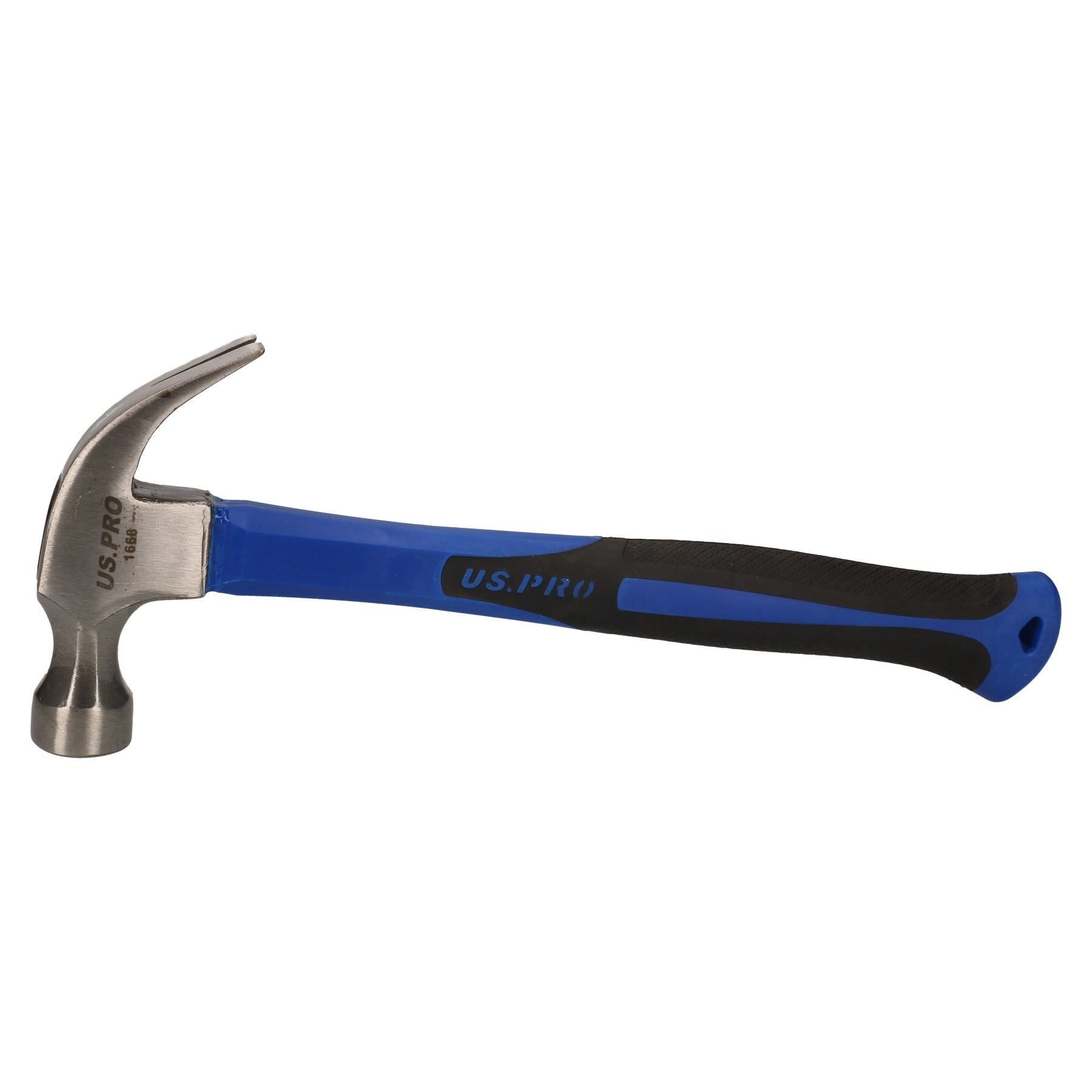 Claw Hammer Fibreglass 16oz with TPR Handle Curved Rip Nail Steel Head AT047