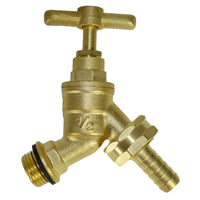 Outdoor Tap Kit Brass Self Cut Tap Hose Pipe Garden Water Fittings Wall Mounted