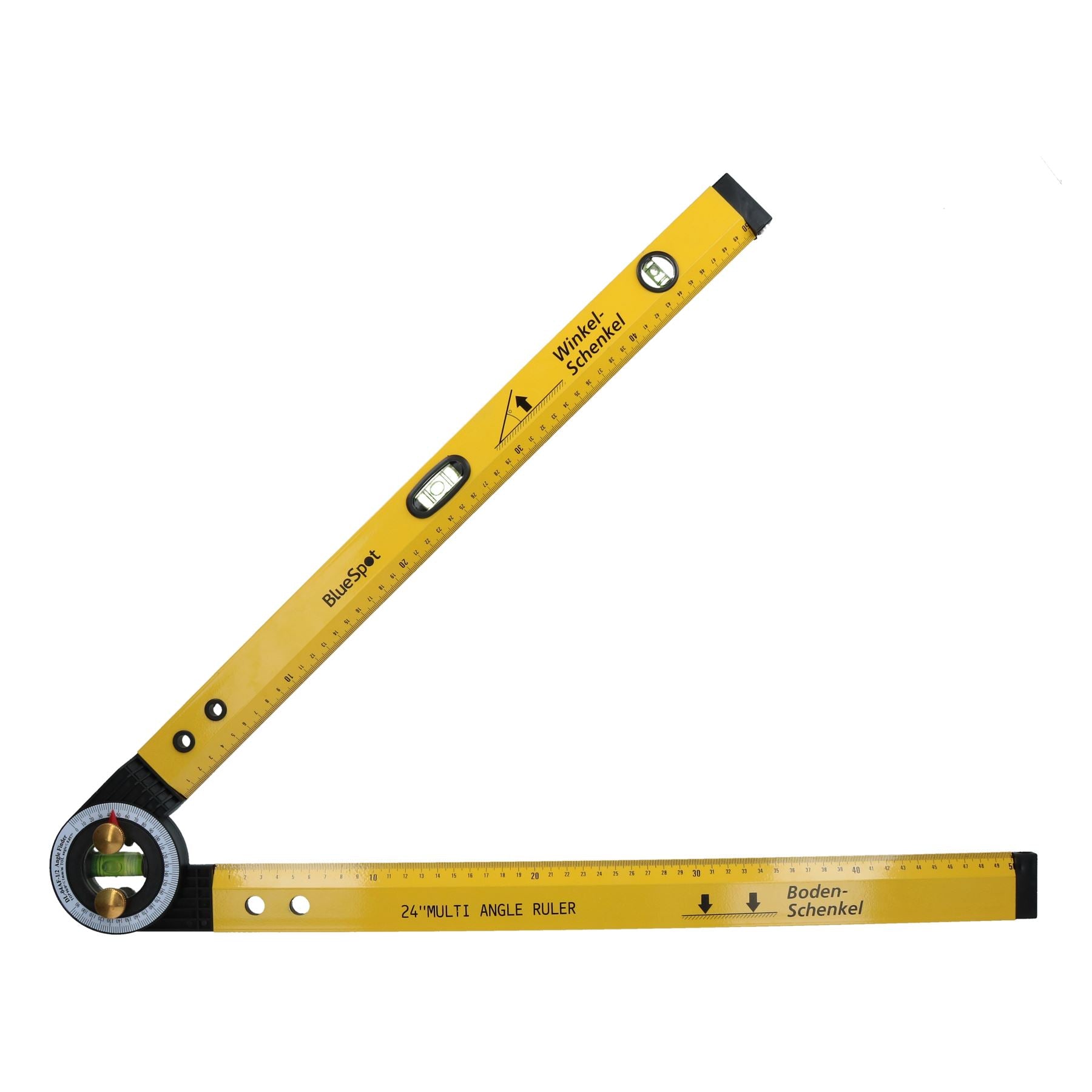 24" / 600mm Multi Angle Ruler Protractor Spirit Level Scaffolding Builders Level