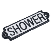 Shower Cast Iron Sign Plaque Door Wall House Home Gate Post Bathroom Hotel