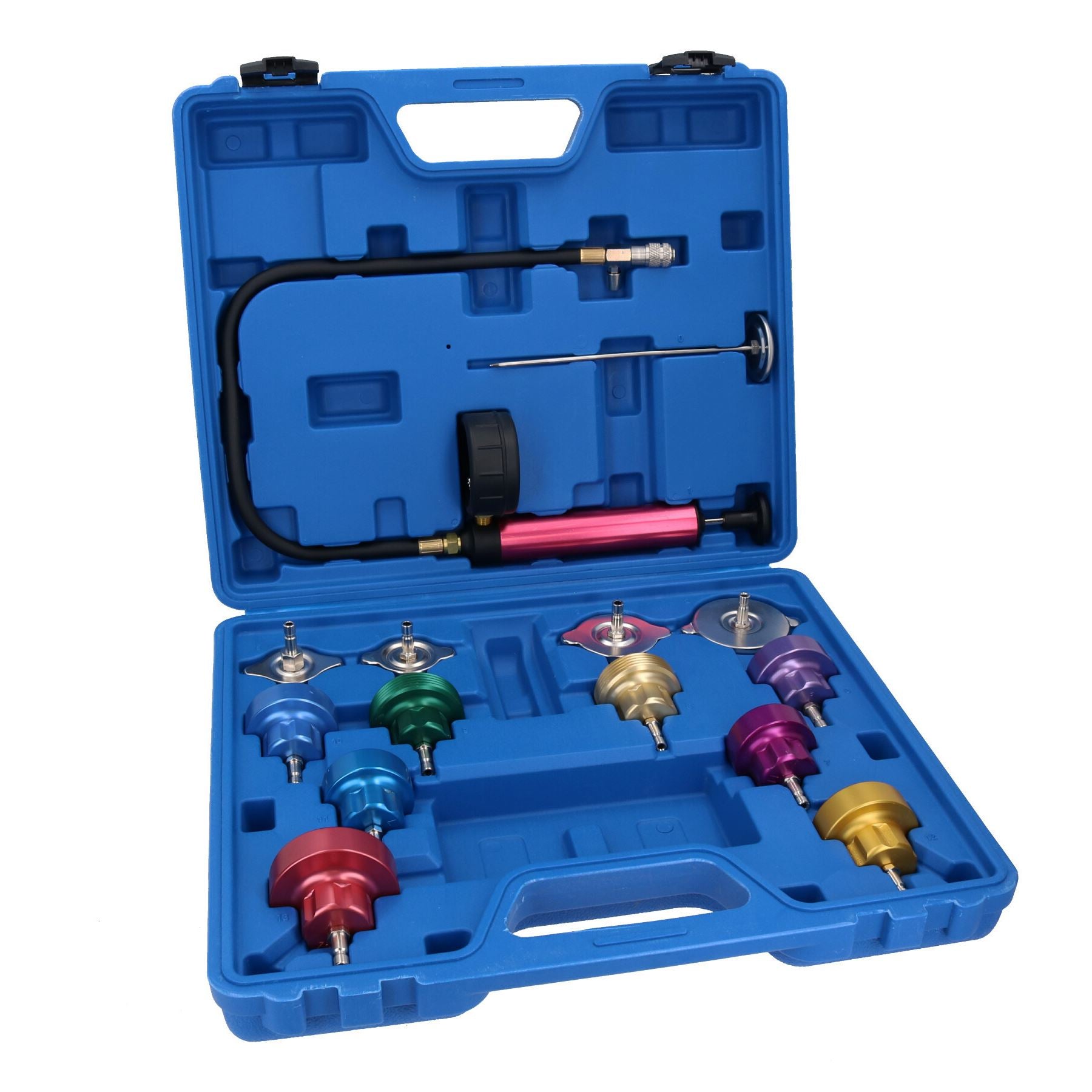 14pc Radiator Coolant Cooling Temperature System Pressure Tester Testing Kit