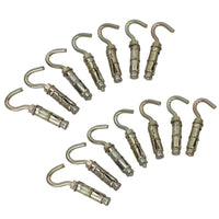 6mm Open Hook Eye Bolts Rawl Shield Wall Anchor Expansion Brick Stone