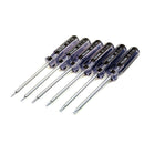 6pc Torx / Star Screwdriver Bit Set T10 -T30 TE055